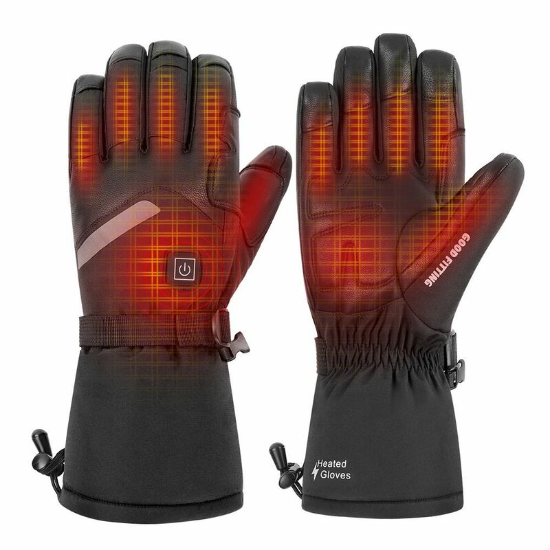 Guantes de invierno para hombres y mujeres, guantes calefactados con pantalla táctil, USB, resistentes al agua, senderismo, esquí, motocicleta