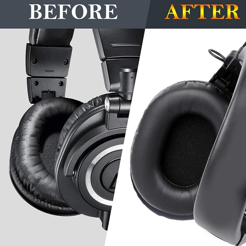 M50X Earpads de substituição, compatível com fones de ouvido Audio Technica, ATH M50, M50X, M50XBT, M50RD, M40X, M30X, M20X, MSR7, SX1