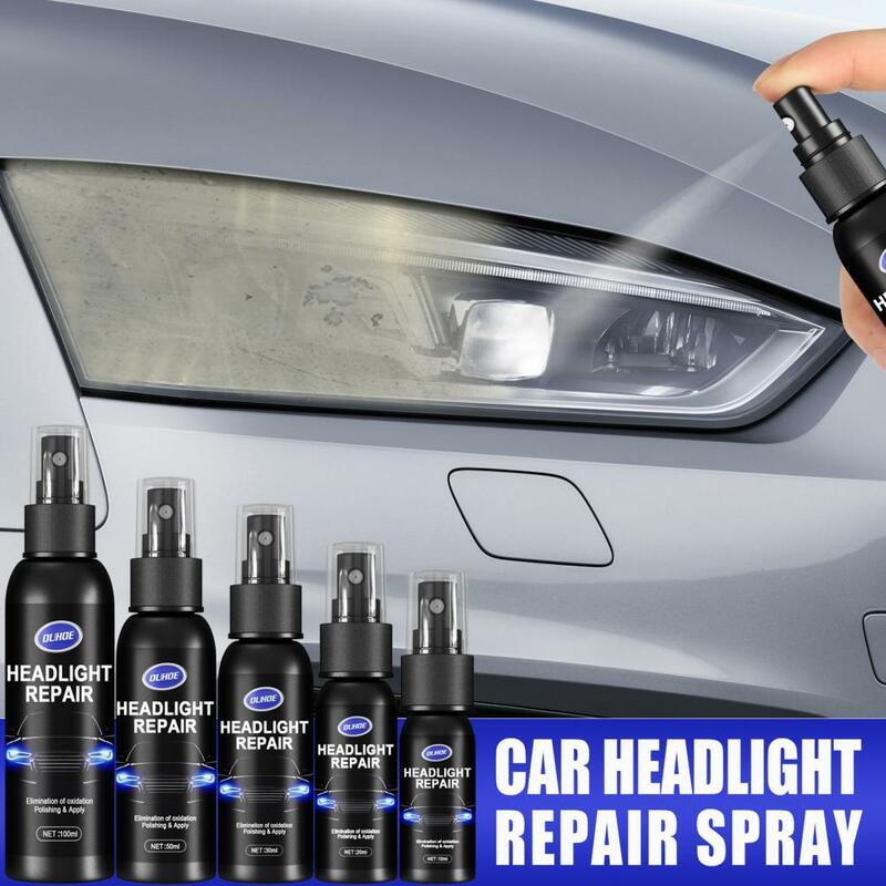 Remoção de riscos spray reparação rápida seguro carro farol agente de polimento reparação de automóveis spray farol agente de reparação