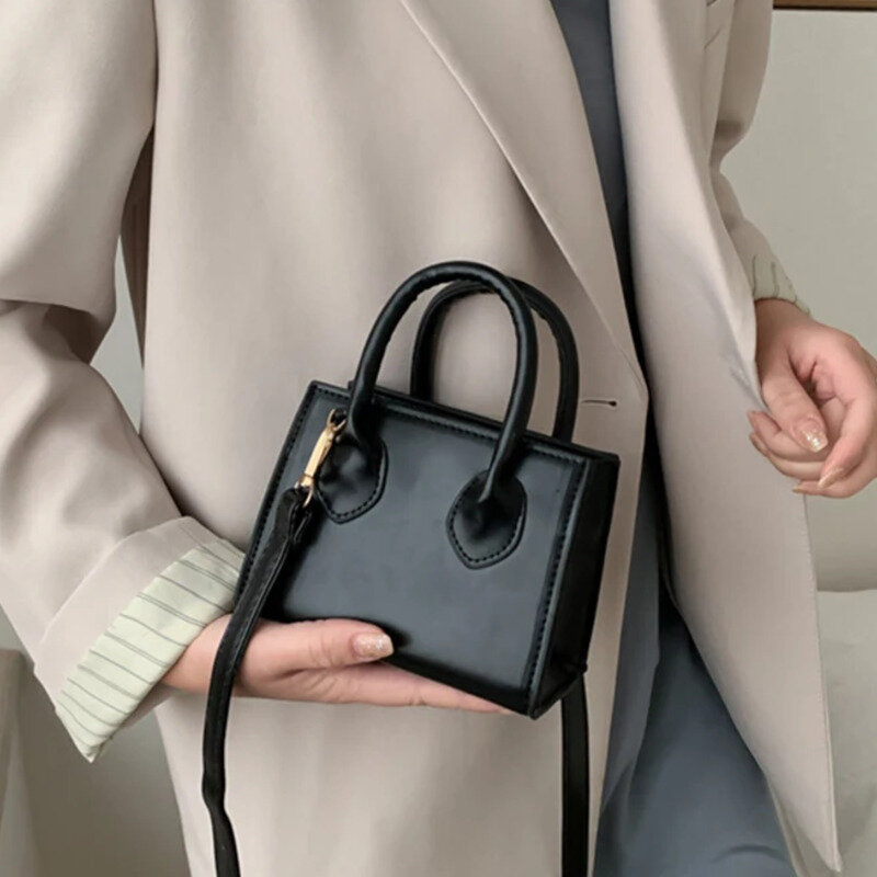 2024 Mini borsa a tracolla Vintage da donna in pelle PU piccola borsa a tracolla elegante borsa da donna Casual