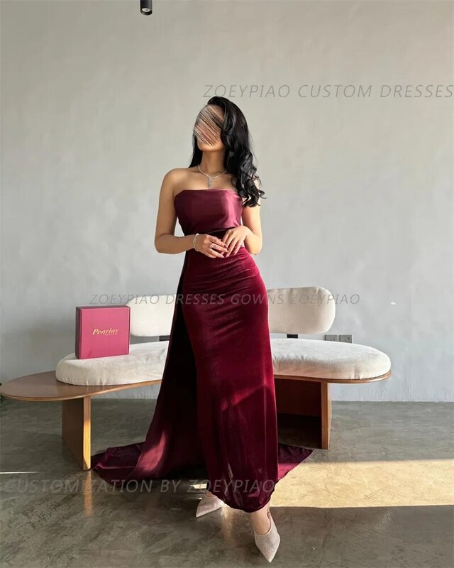 Женское атласное платье-футляр, бордовое короткое вечернее платье с красным ковровым покрытием, велюровое платье, весна-лето