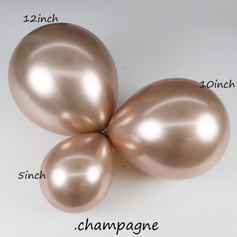 18/12/10/5inch metalowe balony chromowane metalowe lateksowe balony urodzinowe balony Baby Shower przyjęcie z okazji ukończenia szkoły dekoracje
