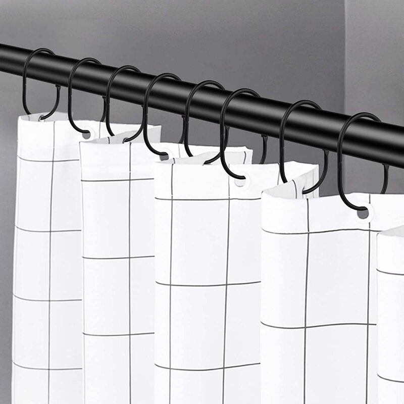 50 teile/satz Metall Vorhang ringe hängen Haken für halten Vorhänge Vorhänge Eisen rostfrei Dusch vorhang Haken Bad zubehör
