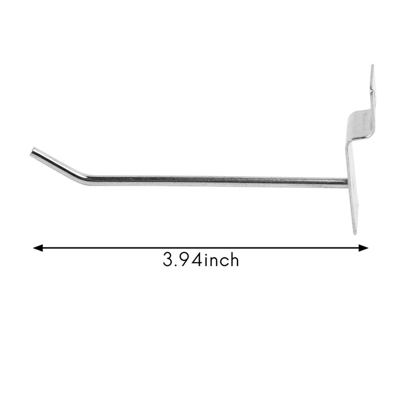 100 X Slatwall Single Hook Pin Shop Display Fitting Prong Hanger 100Mm