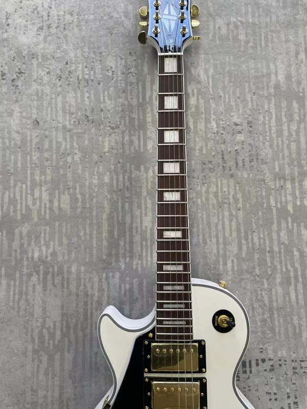Gb $ On White Guitar, Left-Handed Backhand, 3 Pickups, Off the Shelf, Frete Grátis, Made in China