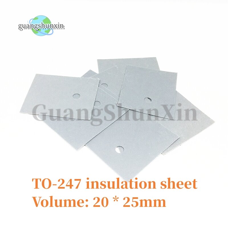 100 pezzi grandi TO-3P TO-247 TO-220 cuscinetti isolanti in fogli di silicone film isolante in silicone