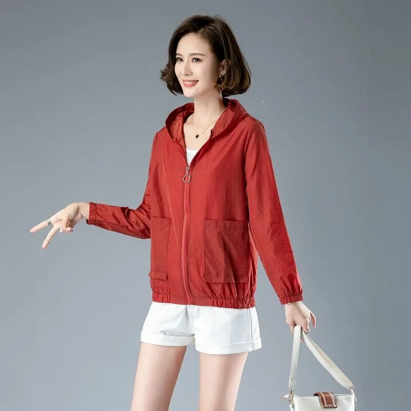Sun Protection Clothing Women's Summer Thin Coat 2024 New Anti-Ultraviolet Breathable Shirt Hooded Windbreaker Female Jacket
