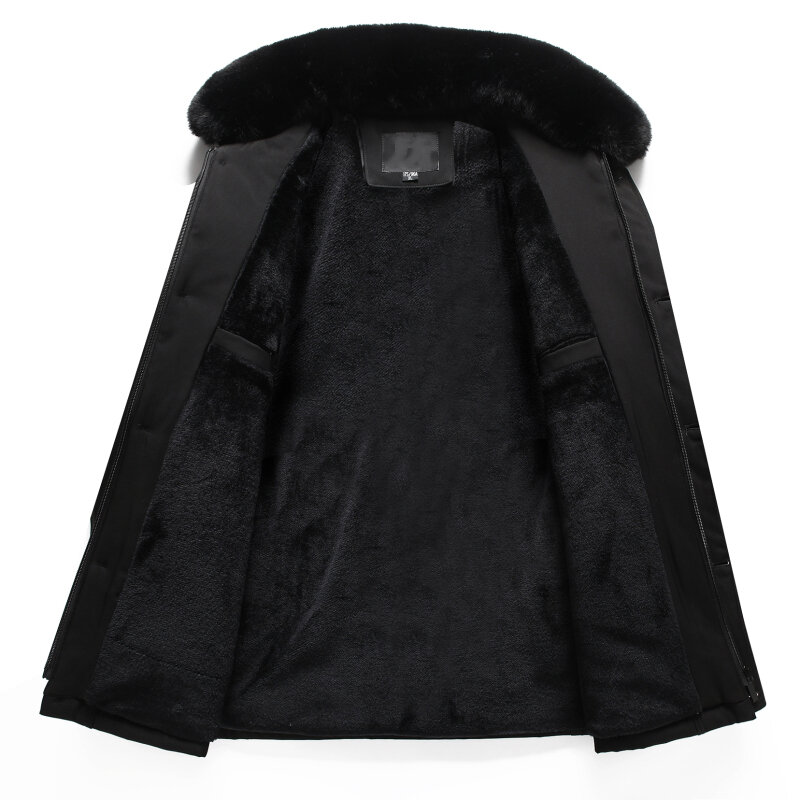 5XL 2024 zima utrzymać ciepło luźna, bawełniana płaszcz ojca pogrubiona Parka w stylu Casual, sztruksowa odzież wierzchnia długa męska kurtka markowa odzież