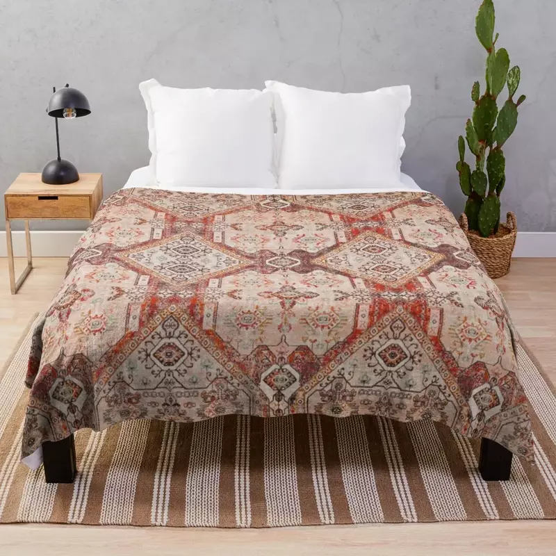 Heritage Oriental Traditional Bohemian Moroccan Style Throw Blanket Beach Comforter Blankets