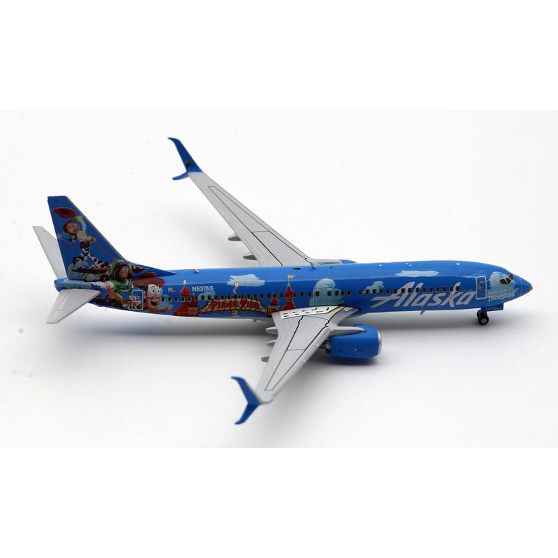 EW4738009 Alloy Collectible Plane Gift JC Wings 1:400 Alaska Airlines Boeing B737-800 Diecast Aircraft Model N537AS With Stand