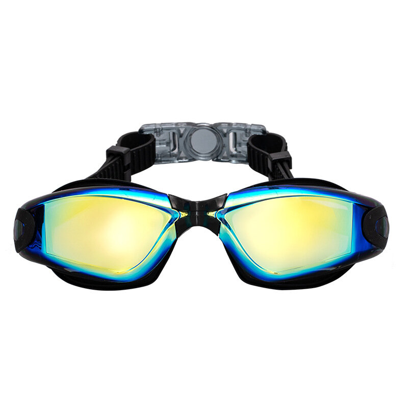 Swim goggles adult waterproof anti-fog swimming goggles silicone new plating swimming glasses