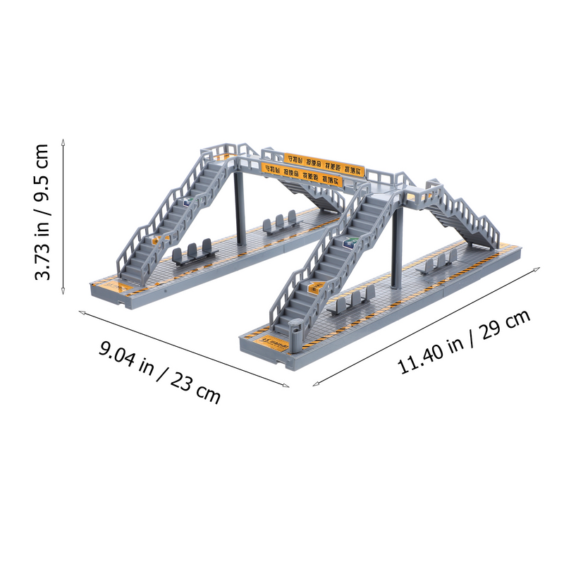 نموذج بناء جسر المشاة للسكك الحديدية ، peskatebard ، لوازم طاولة الرمل ، الزينة ، لعبة
