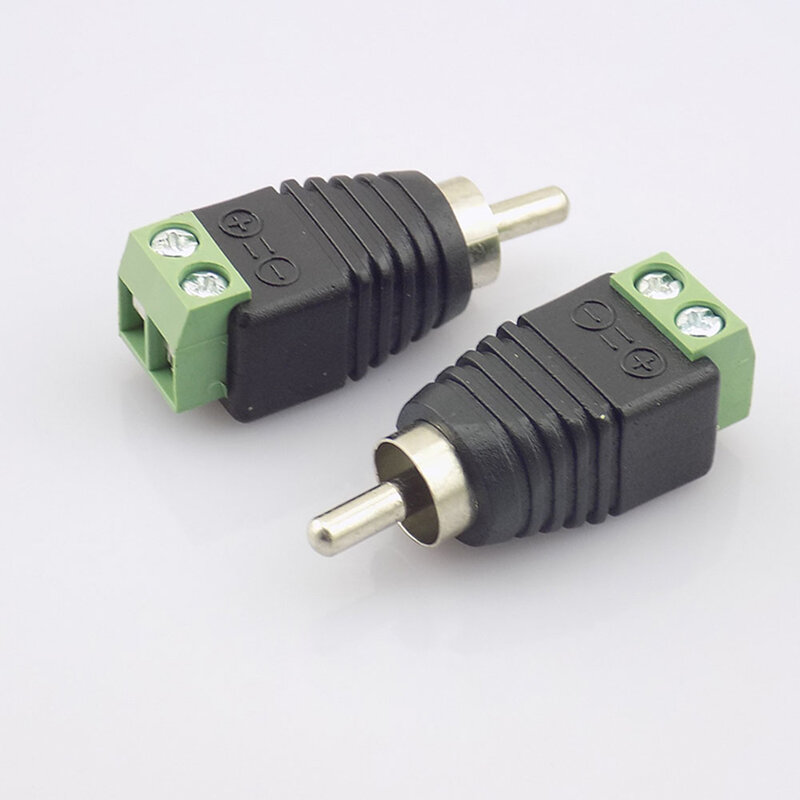 5 teile/los cctv phono rca männlich stecker zu av terminal stecker video av lautsprecher kabel zu audio männlich rca stecker adapter