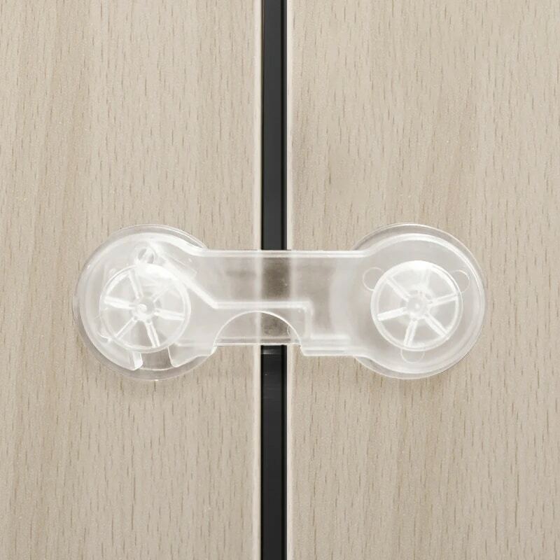 5PCS Child Safety Lock Baby Drawer Lock Baby Safety Home Child Protection Cabinet Anti-pinch Refrigerator Lock Buckle