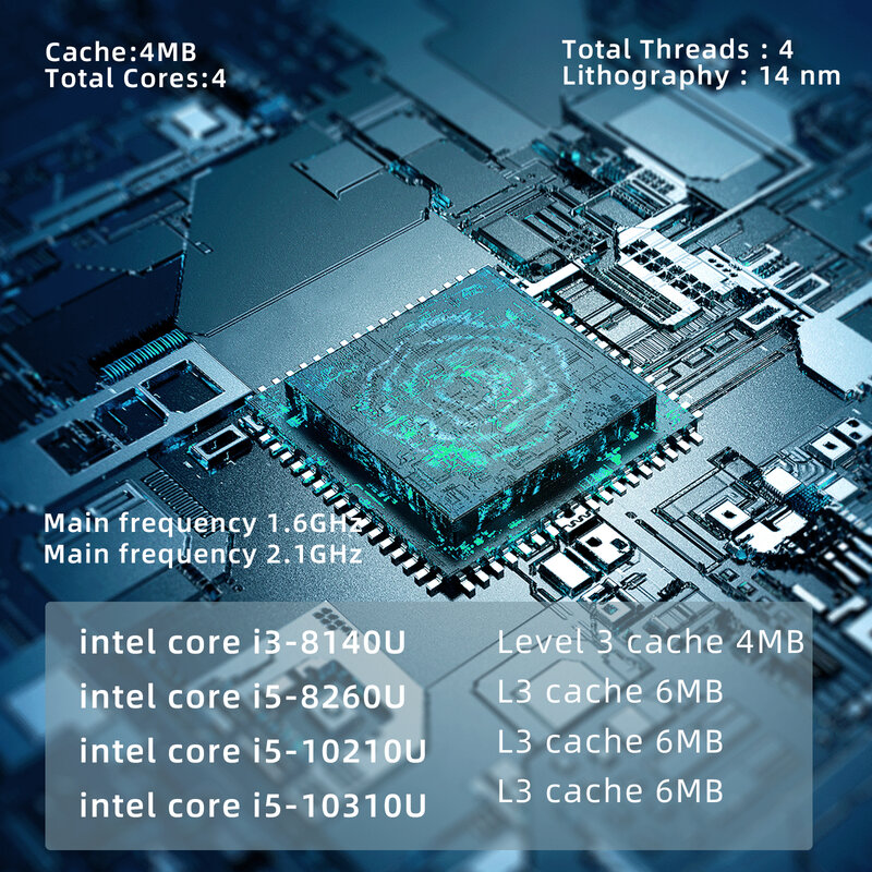 HYSTOU-Mini PC sin ventilador H6 GPIO Intel Core i7 10th 4K, tres pantallas Win10 Linux, Servidor de Cliente de ordenador Industrial resistente
