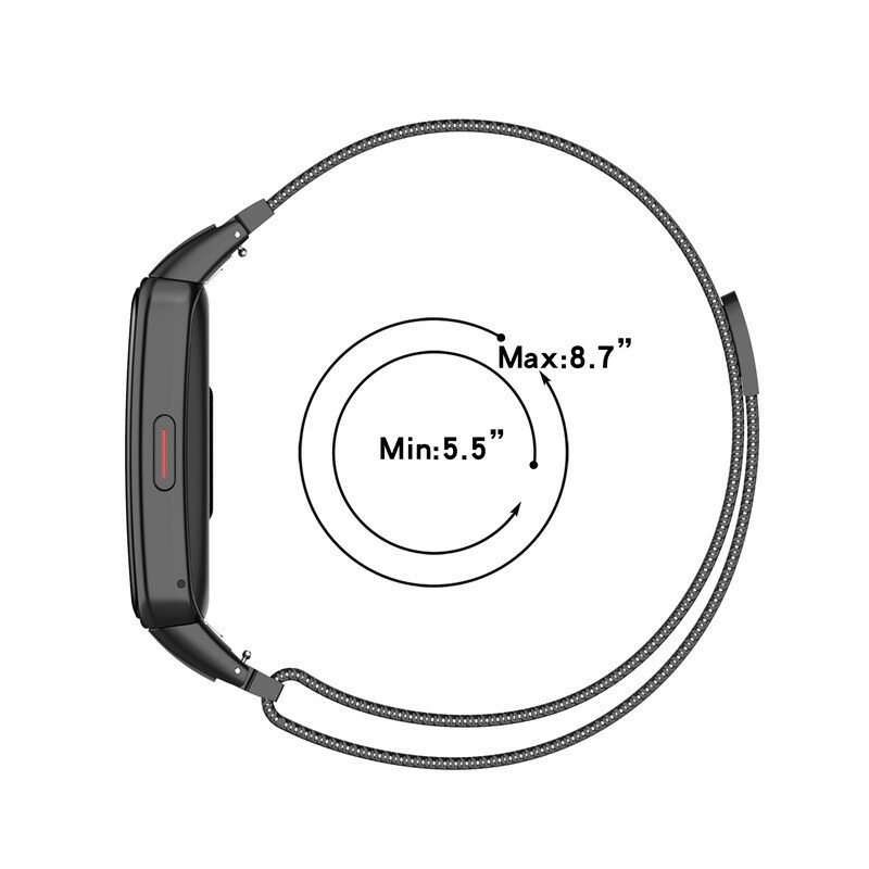 Tali Loop Magnetis untuk Huawei Honor Band 6 Jam Tangan Pintar Gelang Pengganti Gelang untuk Huawei Band 6/6 Pro Tali Pergelangan Tangan Logam