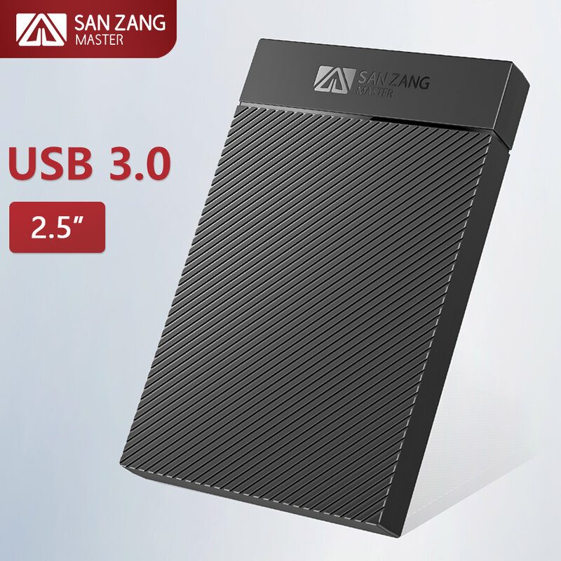 Sanzang-tampa do disco rígido externo, usb 3.0, sata, ssd, hdd, tipo c, hdd, caixa de armazenamento para pc e laptop, 2,5 polegadas