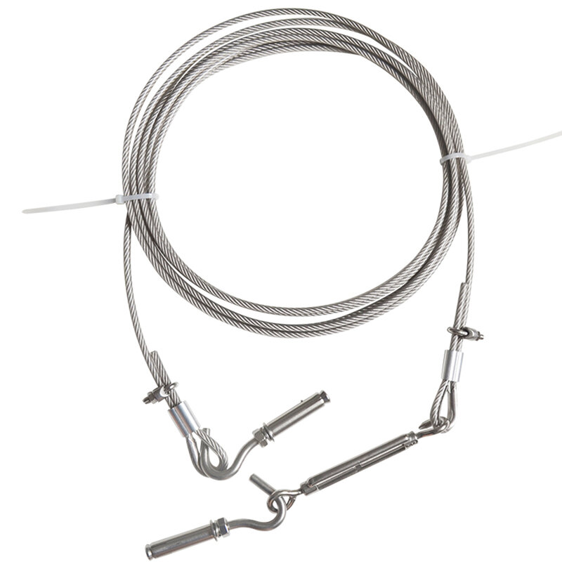Cuerda de acero suave recubierta de plástico, alambre de elevación de acero inoxidable 304, tendedero de cables duros completos, 2-30 M, diámetro de 4/5mm