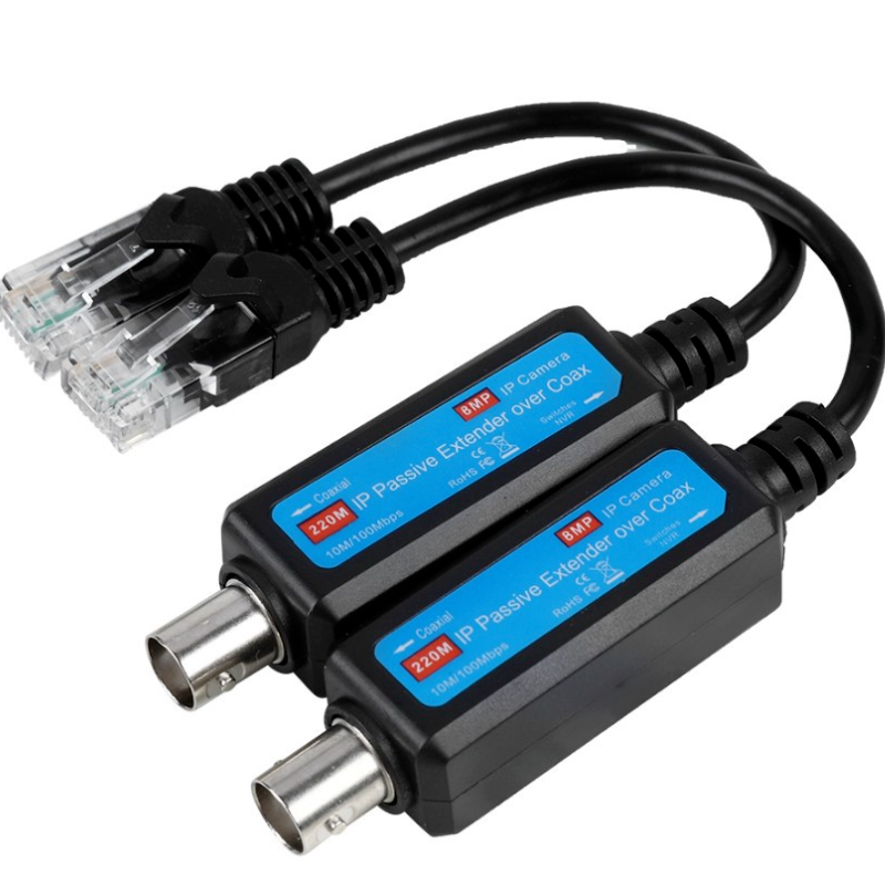 1 paar ip camera ethernet twisted passieve extender zender coaxiale kabels voor ip beveiligingscamera nvr accessoires