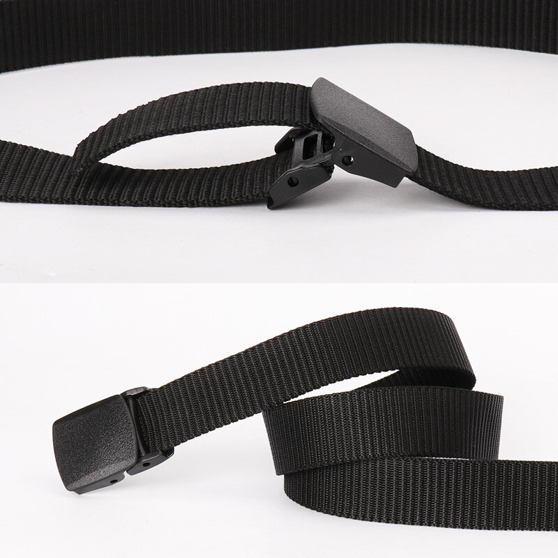 Cross border tactical belt,PP security belt,plastic buckle,no metal,no security check,anti allergic nylon military training
