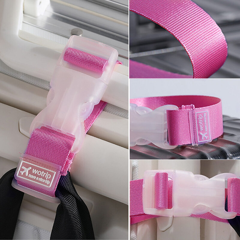 Cinghie per bagagli regolabili accessori per bagagli in Nylon cinghie con fibbia appese cinghie per borsa da valigia ganci per cintura da viaggio