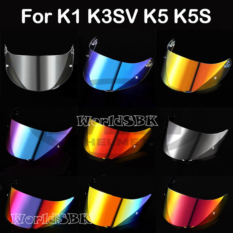 Viseira de capacete de motocicleta para AGV K1, K3SV, K5, Moto Capacete Escudo, Anti-Scratch, Wind Shield Acessórios