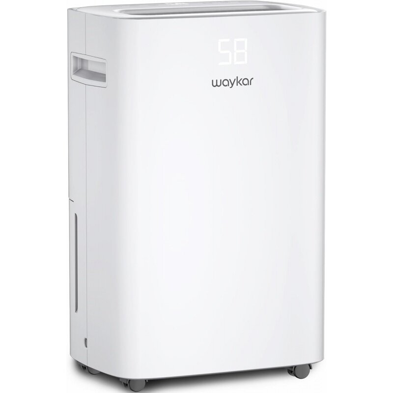 Waykar 50 Pints Dehumidifier for Home, 4500 Sq. Ft Dehumidifiers for Basement with Drain Hose, Auto-Defrost and Dry Clothes Func