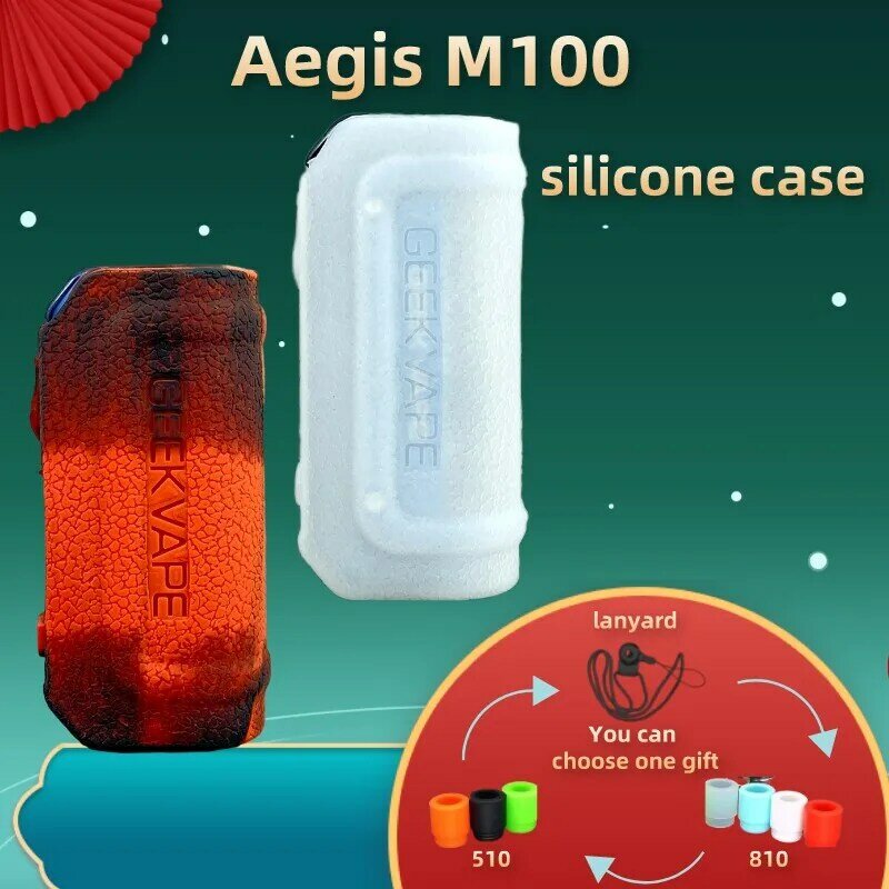 Capa de silicone para aegis m100 protetor de borracha macia manga escudo envoltório pele escudo 1 pçs
