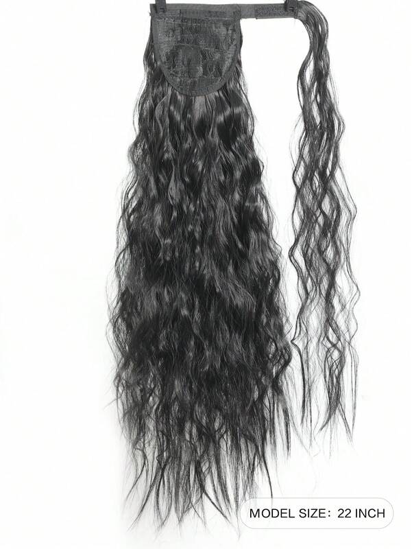 Aosiwig syntetyczne długie perwersyjne kręcone przypinany kucyk na przedłużaniu ogona włosów, owijające się wokół kucyka dla kobiet, fałszywe włosy