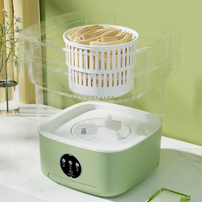 11L 6L Portable Big Capacity Washing Machine With Drain Basket For Apartment Camping Travel Underwear 110-260V Mini Washer