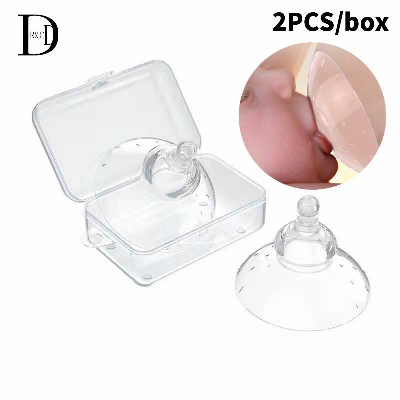 2pcs/box Silicone Nipple Protectors Feeding Mothers Nipple Shields Protection Cover Breastfeeding Mother Milk Silicone Nipple