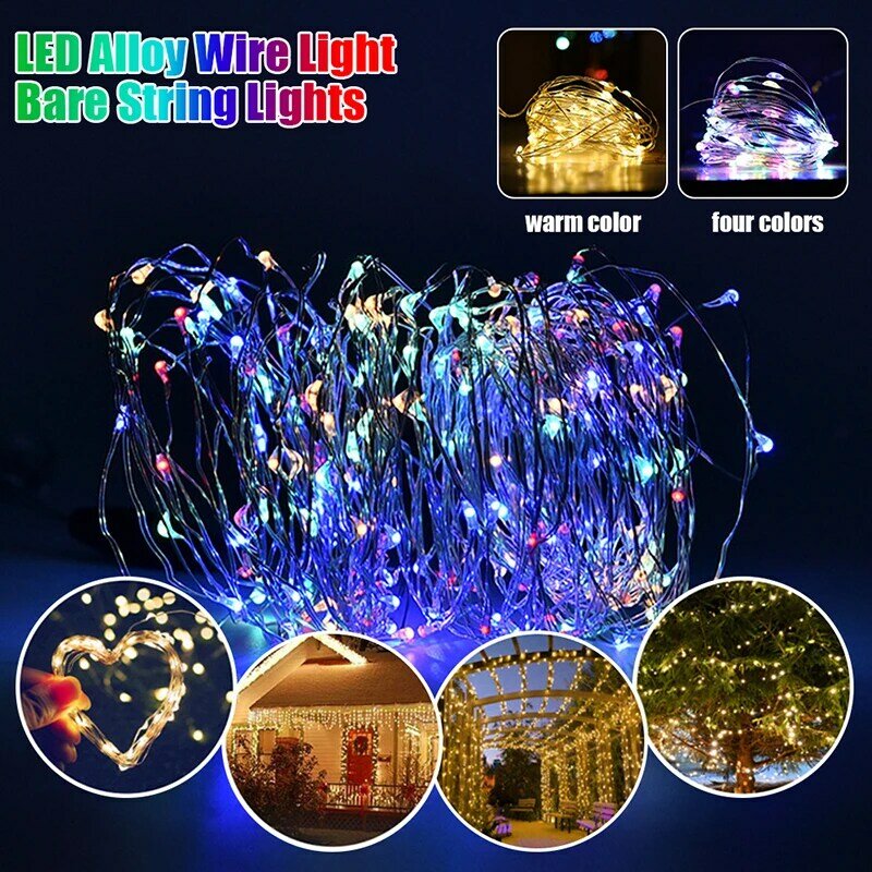 0.5-5m Christmas LED String Light Copper Wire Waterproof DIY Fairy Lights for Garland Christmas Wreath Party Wedding Decor