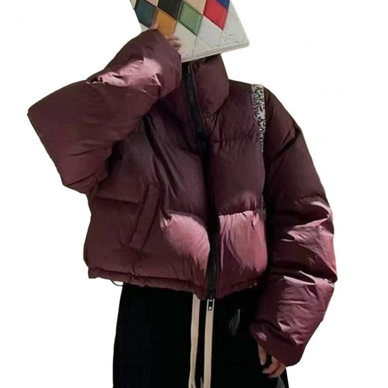 여성용 파카 코튼 코트, 스탠드 칼라 재킷, 방풍, 보온, 두꺼운 패딩 지퍼, 레이디 재킷, 가을, 겨울