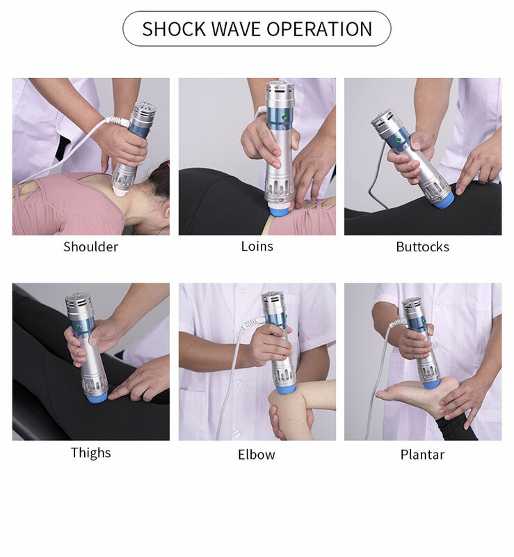 Mesin Terapi Shockwave Profesional untuk Perawatan ED, Pijat Punggung dan Leher