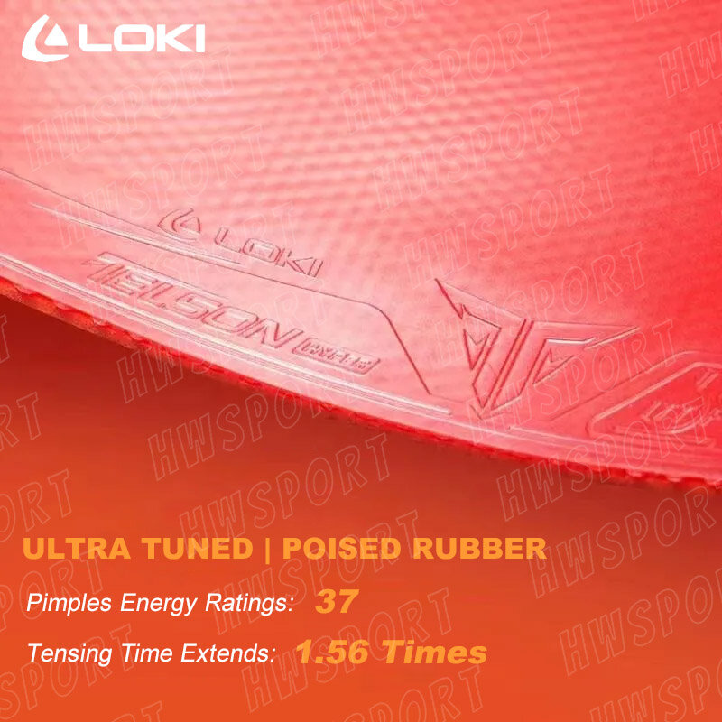 LOKI TELSON 100 Table Tennis Rubber Non-sticky Japenese Style Ping Pong Rubber Sheet with Pre-tuned Kunlun Sponge