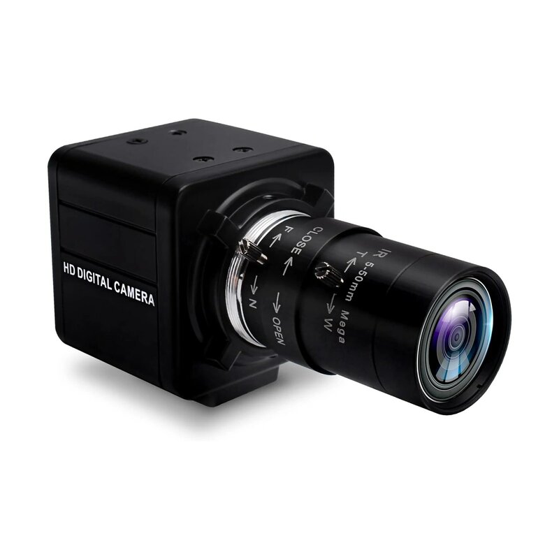 SVPRO 1080P 웹캠 줌 렌즈 포함, 5-50mm 수동 초점 USB 카메라, H.264 저조도 PC 카메라, IMX323 센서 UVC 웹 카메라