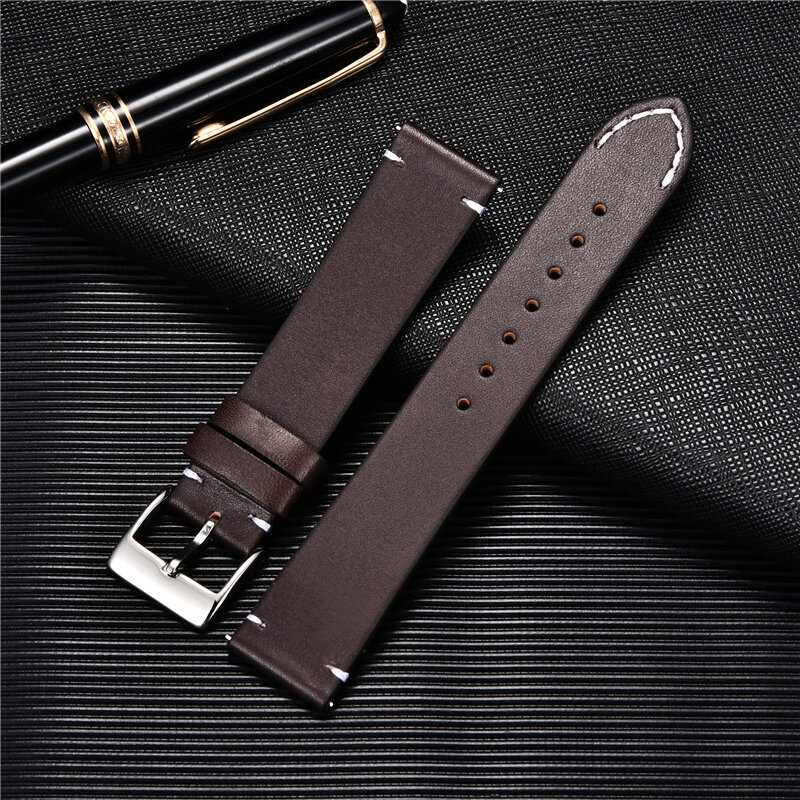 Quick Release Leder Uhrenarmbänder 18mm 20mm 22mm 24mm Casual Gürtel Smart Uhr Strap Weiche Matte Armband armbanduhr Band