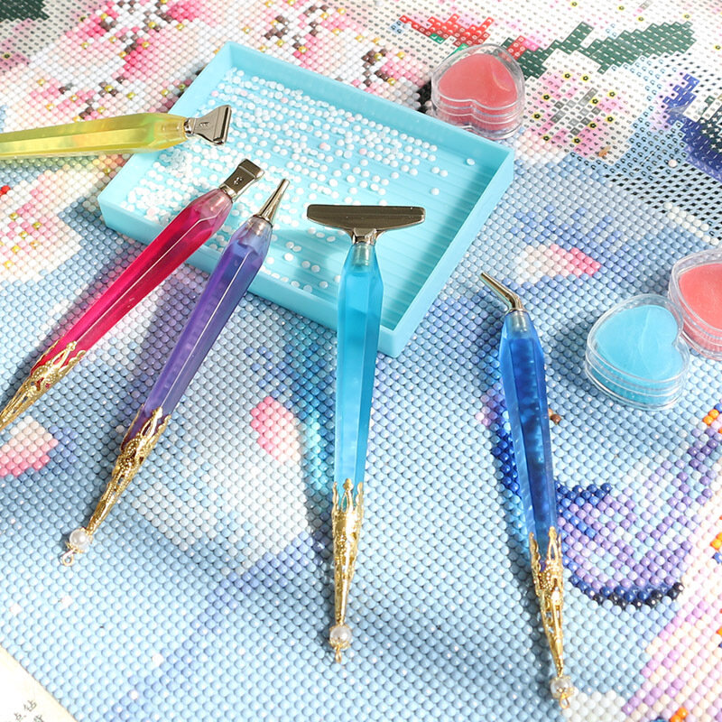 Ensembles de stylos à pointiller 5D pour nail art, outils de peinture au diamant, accessoires d'artisanat, pointes de stylo, bricolage, DM3008
