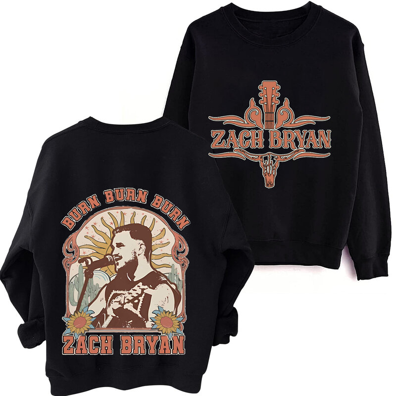Zach bryan-男性と女性のための襟付き長袖パーカー,春と秋の服,2022