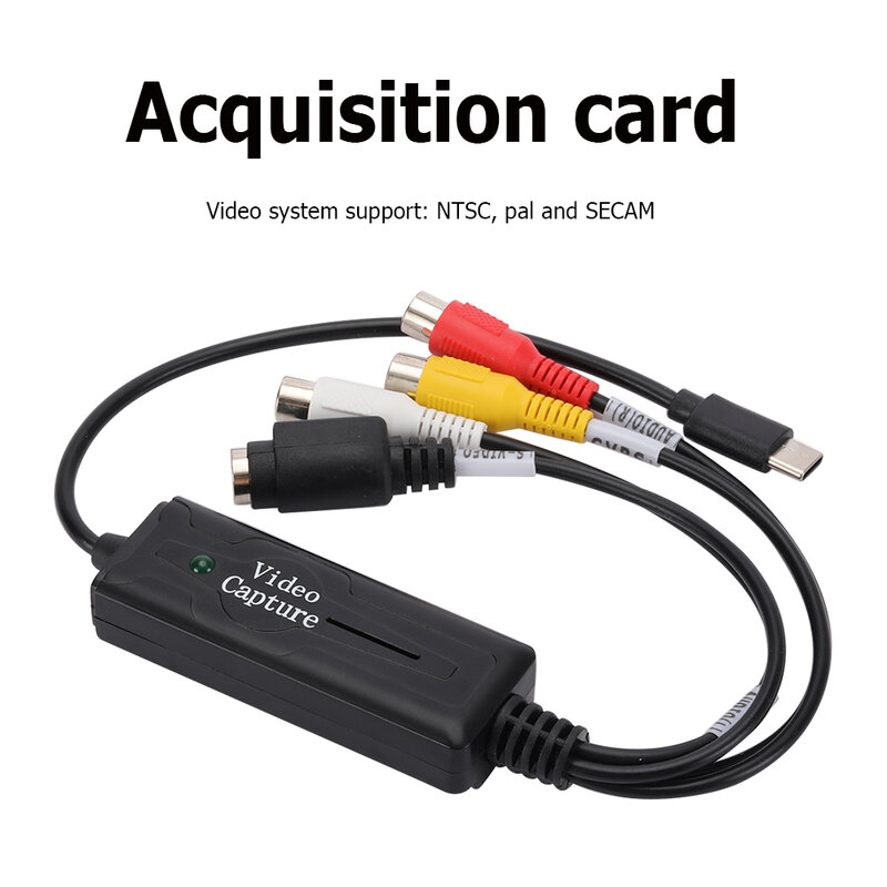 USB 3.1 Audio Video Capture Card Adapter DVD/VCD/MP4 Type-C Easy Cap Video Audio Converter Audio Capture Adapter Converter