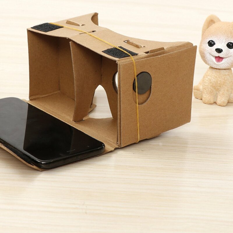 3D VR Papelão Óculos para Celular, Realidade Virtual, Alta Configuração, Limpar Amplificar, Sentindo-se para o Google, iPhone, Novo