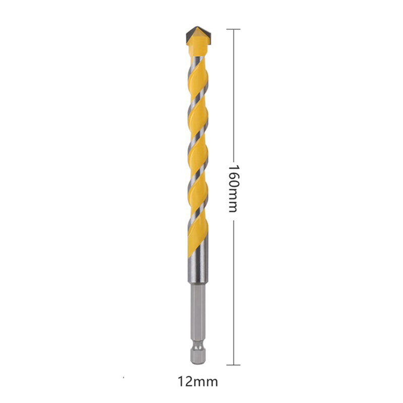 Broca Elétrica Amarela, Broca de Mão Durável, Alta Qualidade, Resistente ao Desgaste, Marca Prática, Novo, 160mm, 1 Pc
