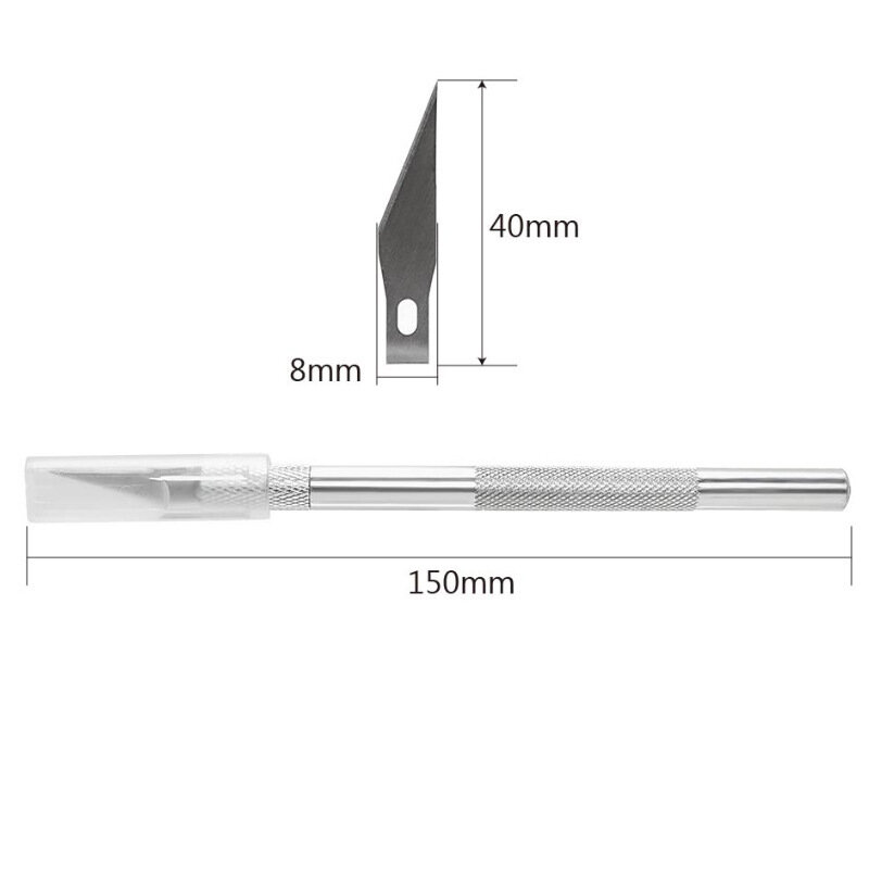 Hesai-Manche de couteau avec remplacement de 6 lames, 1 #, téléphone portable, PCB, bricolage, réparation, outils à main, sculpture, outil de sculpture