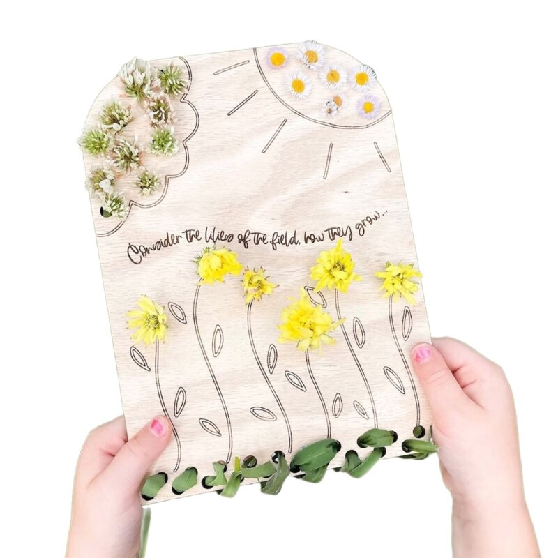 Dekoracje na tablicę zbierającą liście kwiatów Ręcznie wybierany uchwyt na tablicę aranżacyjną motywami kwiatowymi