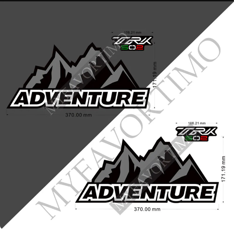 صندوق حافظات أمتعة صندوق الدراجة النارية ، ألمنيوم ، ملصقات جانبية علوية ، لواصق لشخصية Benelli TRK502 ، TRK 502 Adventure
