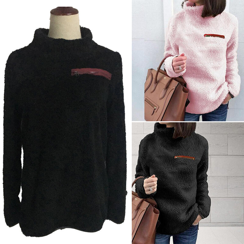 Женский мягкий теплый флисовый свитер, свитеры с длинным рукавом, верхняя одежда, топы для весны, осени и зимы