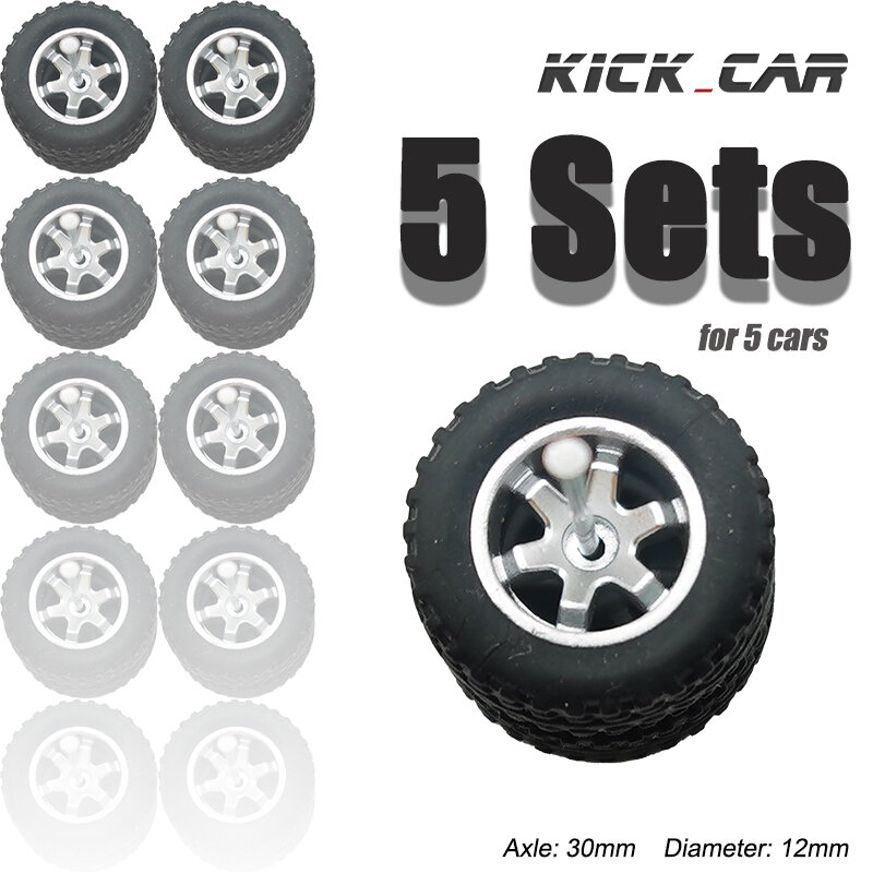 KICARMOD-neumáticos de goma 1/64 para coche todoterreno, ruedas fundidas a presión para camioneta, sedán grande en miniatura, 1:64
