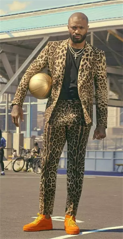 Leopard Velvet Men Suits Pants Set 2 Piece Blazer+Trousers Khaki Groom Wedding Tuxedo Office Business Coat Custom Made Jacket