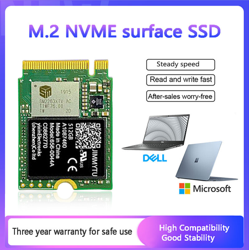SSD M2 2230 1 tb para ordenador portátil Microsoft Surface Laptop3 /4 / 5 /Surface pro 8 Pro 7/Dell, SSD portátil 512g 1 t 256g 2230 Disco SSD