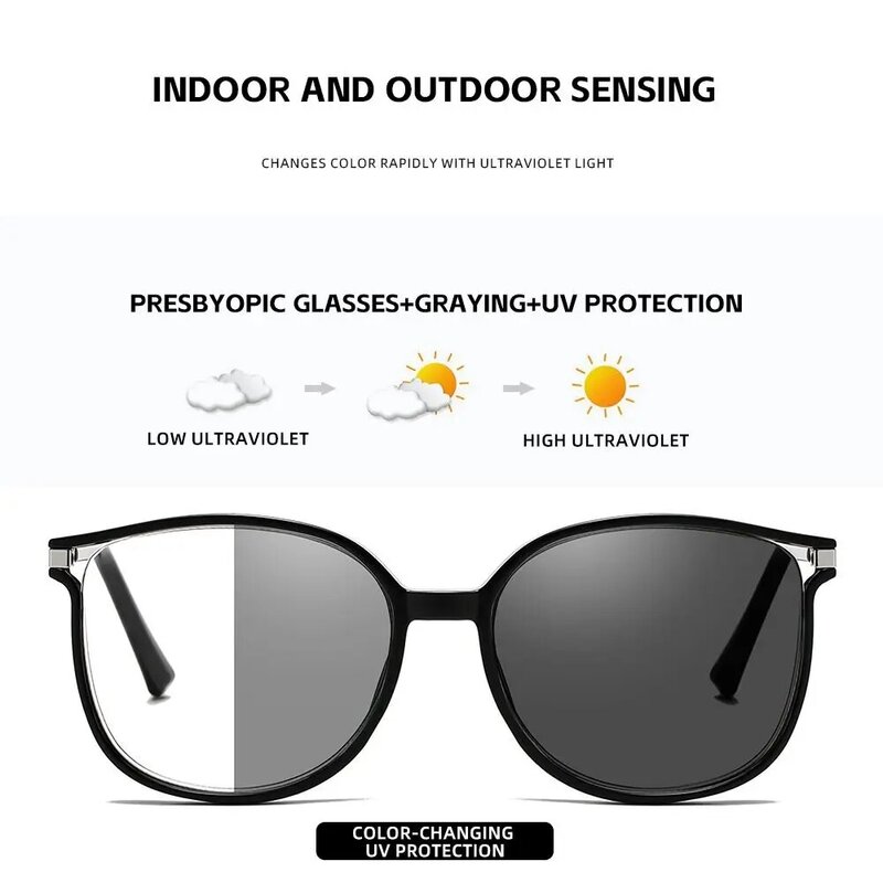 Blue Ray Blocking Anti-Blue Light Reading Glasses Rhinestone Photochromic Square Eyeglasses Eye Protection Ultralight